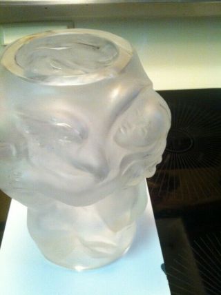 Signed R Lalique France Nudes And Birds 7 " Vase