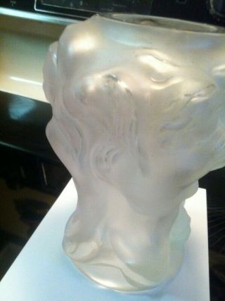 Signed R LALIQUE FRANCE nudes and birds 7 