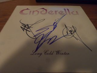 Cinderella Signed/autographed Long Cold Winter Vinyl Record Album By Entire Band
