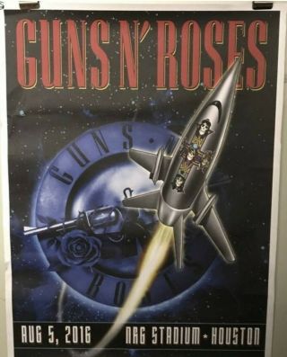 Guns N Roses Houston Lithograph Limited Edition Poster