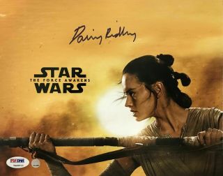 Daisy Ridley Signed Autographed Star Wars 8x10 Photo - Steiner - Psa Authentic