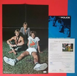 The Police Complete X3 Signed Record Sting Summers Copeland With Jsa Loa Psa