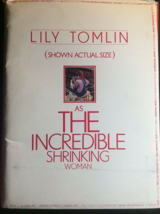 Lily Tomlin The Incredible Shrinking Woman Movie Press Kit Rare
