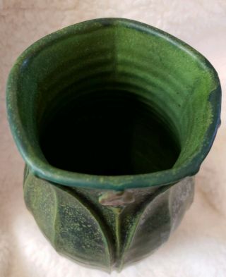 The Art and Clay Crafts Company pottery vase SF Jamerick Greuby matte green 2003 5