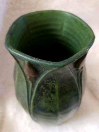 The Art and Clay Crafts Company pottery vase SF Jamerick Greuby matte green 2003 6