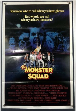 Monster Squad Movie Poster (fine -) One Sheet 87 Horror Dracula Frankenstein 3105