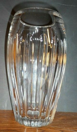Baccarat Acropole Large French Art Crystal Vase.  8 " Inch Tall