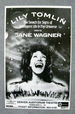 Theater Poster Window Card Search For Intelligent Life In Universe Lily Tomlin