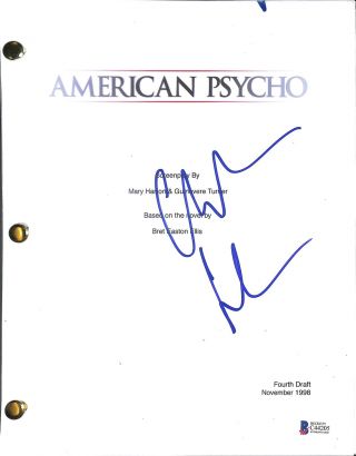 Christian Bale Authentic Signed American Psycho Movie Script Bas C44205