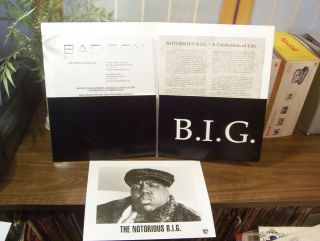 The Notorious B.  I.  G.  " Biography " Press Kit W.  Inserts,  & Photo Nm -