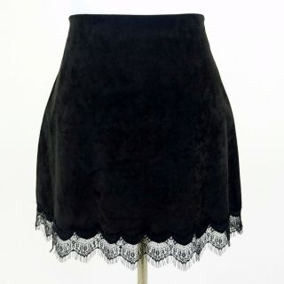 Miranda Lambert Cupcakes And Cashmere Black Lace Trim Mini Skirt Size 8