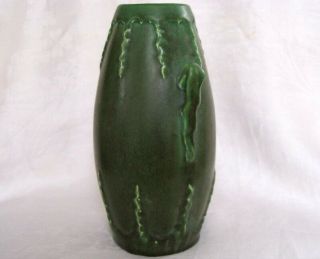 Hampshire Pottery Arts & Crafts Vase with Lightning Bolts - 7 1/2 