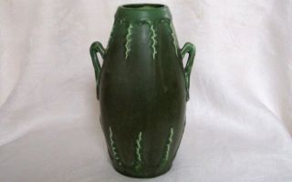 Hampshire Pottery Arts & Crafts Vase with Lightning Bolts - 7 1/2 
