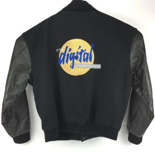 Vintage 90s Digital Experience Dts Sound Hollywood Letterman Jacket Large Usa