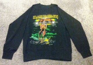 Iron Maiden 1986 Somewhere In Time Tour Sweat Shirt =