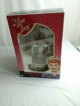 I Love Lucy Dome Mantel Chocolate Factory Anniversary Clock - Opened Box