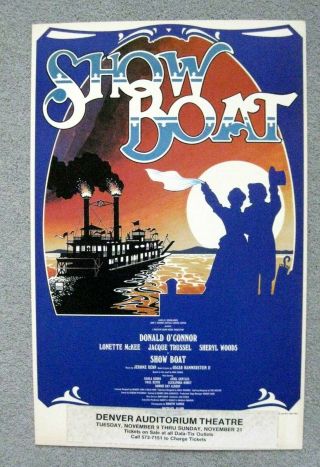 Theater Poster Window Card Show Boat Donald O 