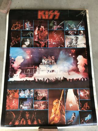 Vintage Giant Subway Kiss Poster 7 1976 Aucoin Mgt Boutwell Alive