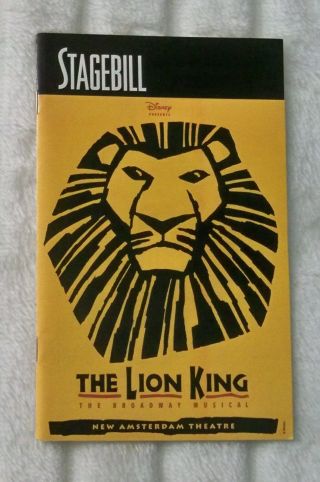 Stagebill - The Lion King - October 1997