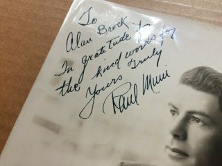 Paul Muni Very Rare Very Early Vintage Autographed 8/10 Photo 1930s 6