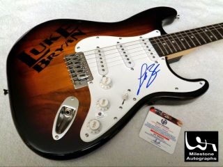 Luke Bryan Autographed Signed Electric Guitar W/ Ga -