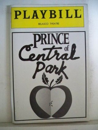 Prince Of Central Park Playbill Jo Anne Worley / Richard H.  Blake Flop Nyc 1989