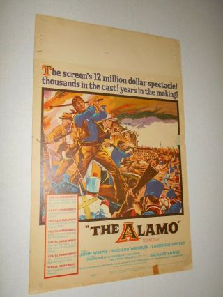 The Alamo John Wayne Richard Widmark Window Card