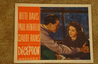 Deception Bette Davis Paul Henreid Close Up Film Noir 1946 Lc 8