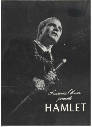 Hamlet 1948 Film Program Laurence Olivier Jean Simmons Peter Cushing
