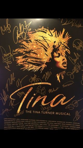 Tina Turner Musical Cast Signed Broadway Poster Adrienne Warner Watts 2