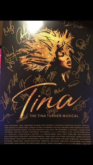Tina Turner Musical Cast Signed Broadway Poster Adrienne Warner Watts 3