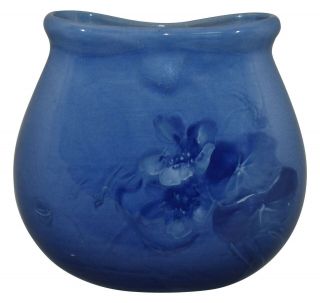 Weller Pottery Louwelsa Blue Nasturtium Pillow Vase