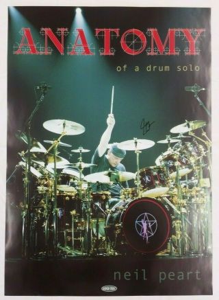 Neil Peart Anatomy Of A Drum Solo Signed Autographed 28x20 Poster Rush