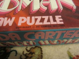 Vintage Wonder Woman Lynda Carter Jigsaw Puzzle 1977 Complete 8