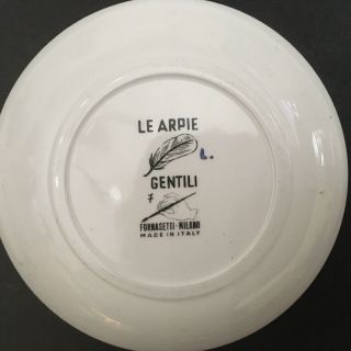 FORNASETTI L’Arpie Gentili Coasters Small Plates - set of 6/5 Designs Lady Birds 10