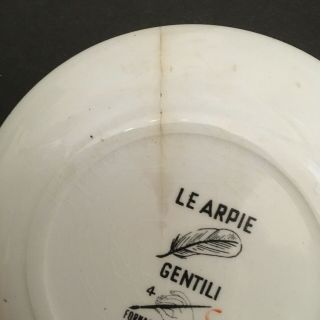 FORNASETTI L’Arpie Gentili Coasters Small Plates - set of 6/5 Designs Lady Birds 12
