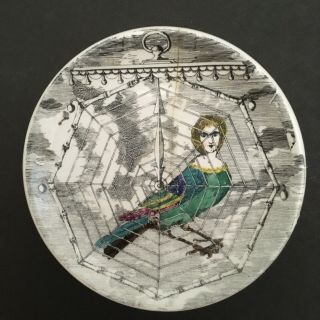 FORNASETTI L’Arpie Gentili Coasters Small Plates - set of 6/5 Designs Lady Birds 2