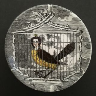 FORNASETTI L’Arpie Gentili Coasters Small Plates - set of 6/5 Designs Lady Birds 6