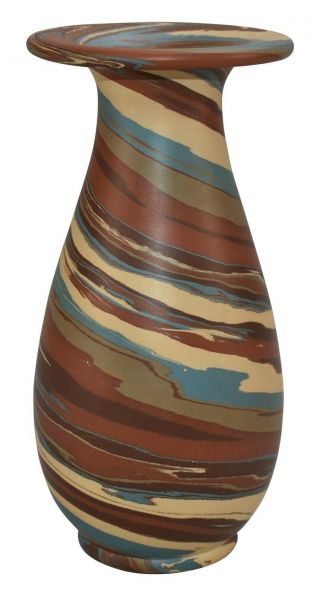 Niloak Pottery Mission Bright Swirl Flaring Rim Vase