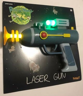 Adult Swim Rick And Morty Laser Gun W Lights And Sound Batteries