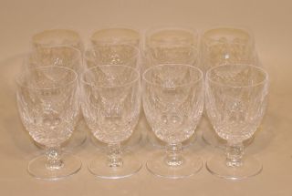 12 Waterford Irish Crystal Colleen Pattern 5 - 1/4 Inch 8 Ounce Water Goblets