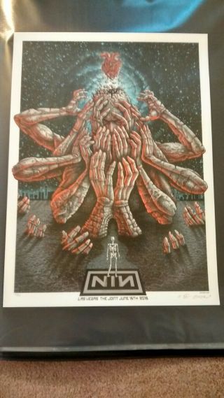 Emek Nine Inch Nails Vegas Ae Signed Numbered Doodled Embossed Nm/m