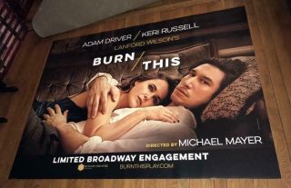 Burn This Broadway Ny Nyc 5ft Subway Poster 2019 Adam Driver Keri Russell