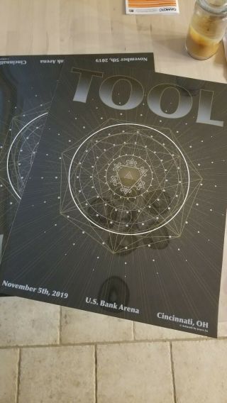 Tool Poster Cincinnati 2019 Tour Limited Edition Two Layers.  208/650