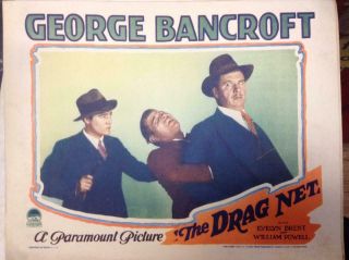 George Bancroft/evelyn Brent In " The Dragnet " 1928 11 X 14 Lobby Card 5