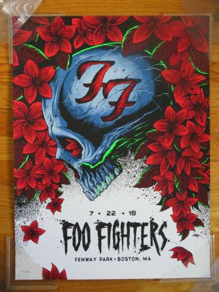 Foo Fighters July 22 2018 Fenway Park Ltd 900 Concert Poster Dave Grohl Red Sox