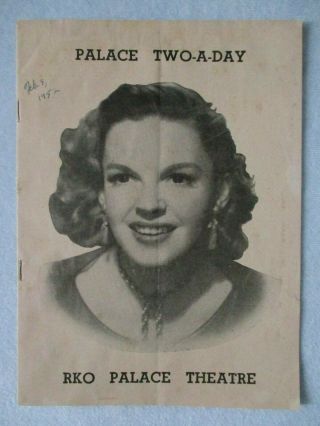 Vintage 1952 Judy Garland Rko Palace Theater Playbill Two - A - Day - Vintage Ads