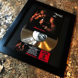 Tupac Shakur 2pac All Eyez On Me Platinum Record Music Award Disc Album Lp