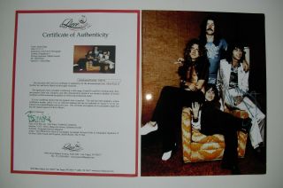 LED ZEPPELIN photo signed by JIMMY PAGE,  with,  8.  5 