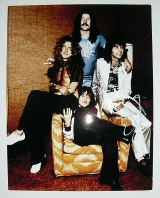 LED ZEPPELIN photo signed by JIMMY PAGE,  with,  8.  5 